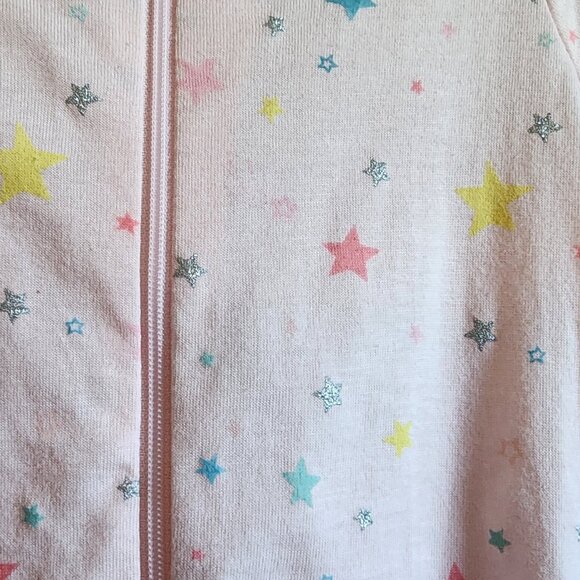 Gerber Baby Girl Pink With Stars Footed Sleep 'N Plays Size 3-6 Months - Picture 5 of 6